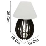 Abajur Luminária de Mesa / Leitura com Cúpula em Plástico - Branco