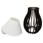 Abajur Luminária de Mesa / Leitura com Cúpula em Plástico - Branco