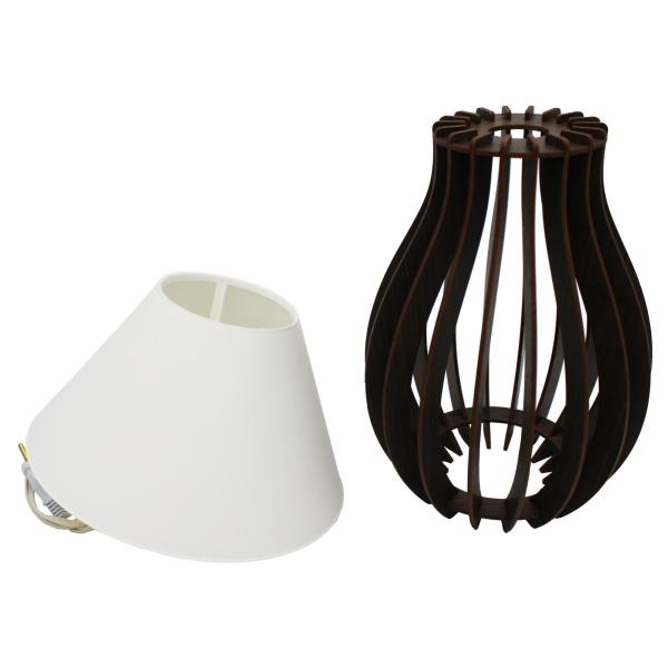 Abajur Luminária de Mesa / Leitura com Cúpula em Plástico - Branco