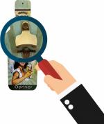 Abridor Para Parede Garrafa Beer Opener Simples Mdf