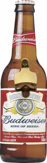 Abridor Para Parede Garrafa Budweiser Simples Mdf