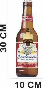 Abridor Para Parede Garrafa Budweiser Simples Mdf