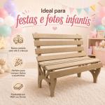Banco da praça Infantil MDF 15mm Para Decoração de Festas, Cenários e Ensaios Fotográficos