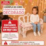 Banco Infantil Coroa MDF Para Decoração de Festas, Cenários e Ensaios Fotográficos enfeite