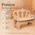 Banco Infantil Coroa MDF Para Decoração de Festas, Cenários e Ensaios Fotográficos enfeite