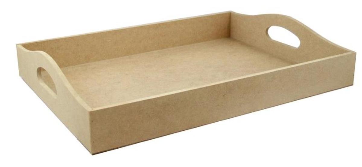 BANDEJA 6MM LISA ALCA GR 41X30,5X7,5CM MDF CRÚ