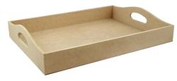 Bandeja 6mm lisa alca peq 29x20,5x7,5cm mdf crú