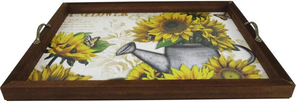 BANDEJA AD. GIRASSOL  ALÇA METAL 44X32X3CM