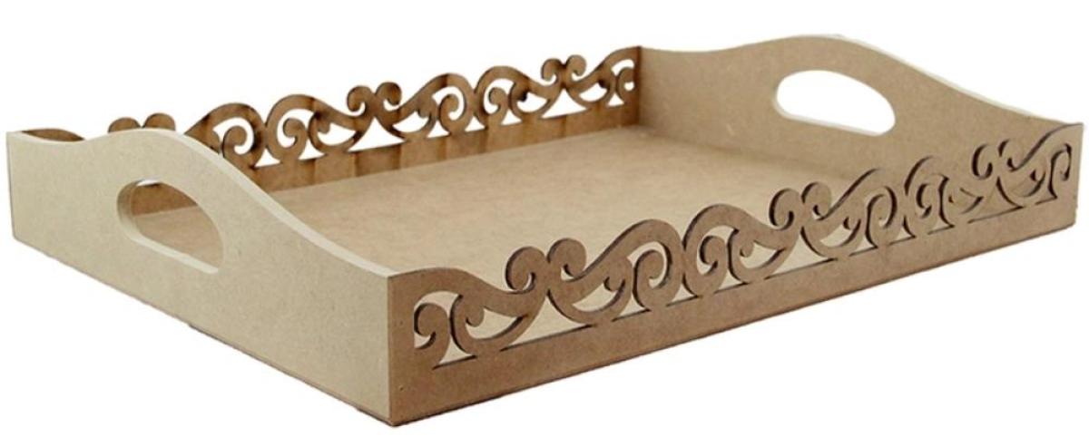 BANDEJA ARABESCO ALCA 6MM PEQ 29X20,5X7,5CM - Cod.394