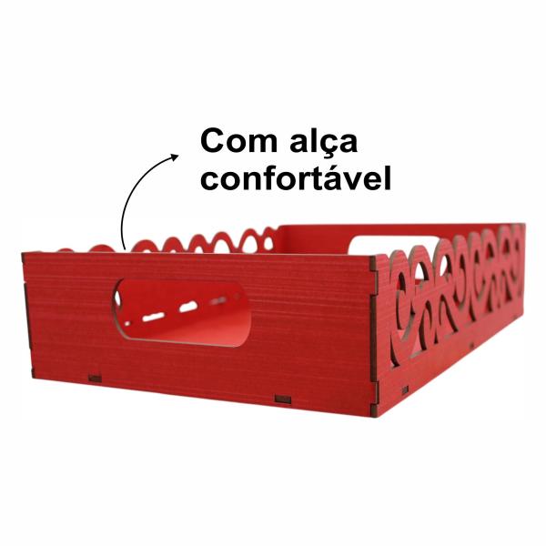 Bandeja Arabesco Feliz Natal 30x20x7cm  Bandeja Arabesco Feliz Natal 30x20x7cm