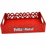 Bandeja Arabesco Feliz Natal 30x20x7cm  Bandeja Arabesco Feliz Natal 30x20x7cm