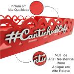 Bandeja Arabesco MDF Decorada Vermelha Para Cantinho Do Café Decoração Organização Cozinha