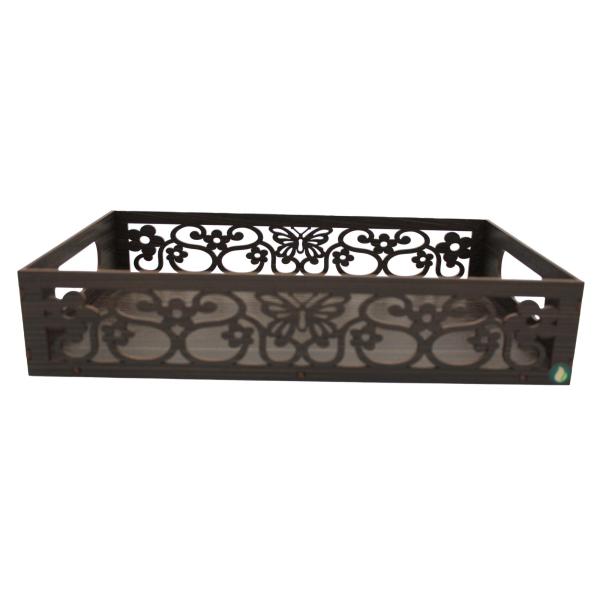 Bandeja Borboleta Marrom 30x20x6cm 