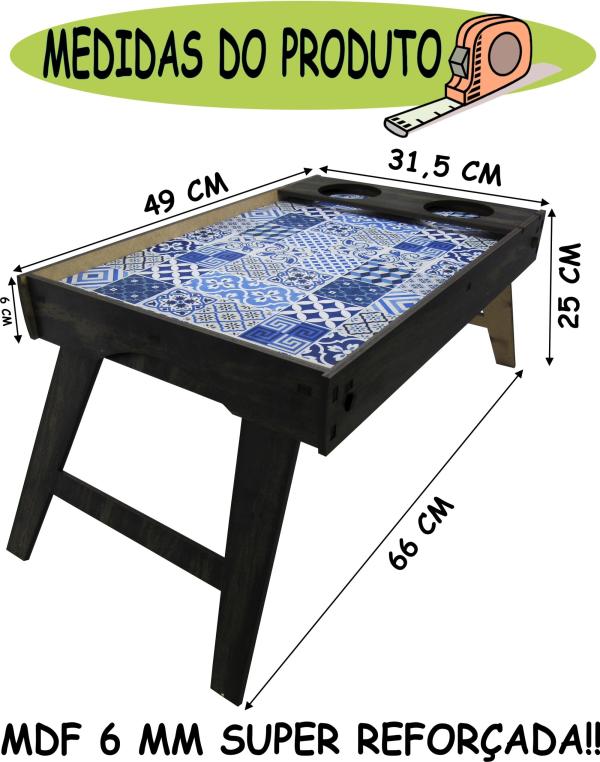 BANDEJA CAFE DA MANHÃ AD. 6MM MOSAICO AZUL