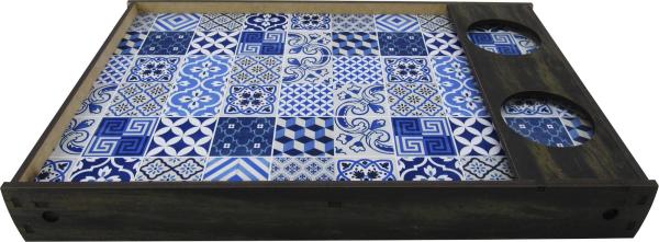 BANDEJA CAFE DA MANHÃ AD. 6MM MOSAICO AZUL