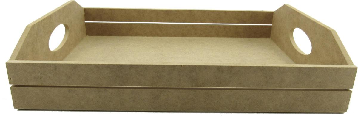 BANDEJA CAIXOTE G 40,5X31X7,5CM MDF CRÚ