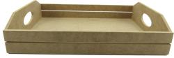 Bandeja caixote p 27,5x21,5x7,5cm mdf crú