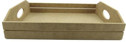 BANDEJA CAIXOTE M 34,5X26,5X7,5CM MDF CRÚ