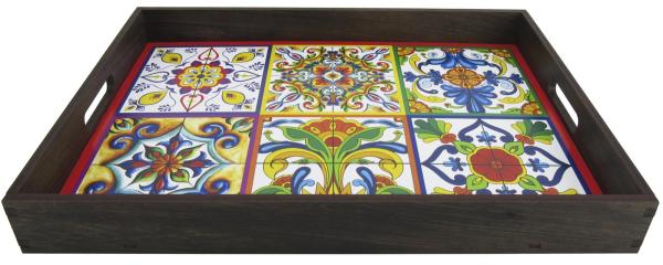 BANDEJA RETA AZULEJO 35X25X4CM BANDEJA RETA AZULEJO 35X25X4CM