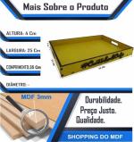 BANDEJA CANTINHO DO CAFÉ AMARELA 35X25X4CM BANDEJA CANTINHO DO CAFÉ AMARELA 35X25X4CM