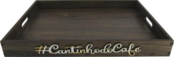 BANDEJA CANTINHO DO CAFÉ MARROM 35X25X4CM BANDEJA CANTINHO DO CAFÉ MARROM 35X25X4CM