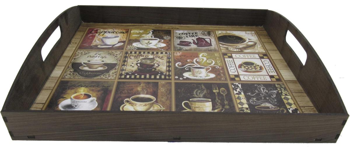 BANDEJA COFFE LATERAL PINTADA 30X25X5CM 