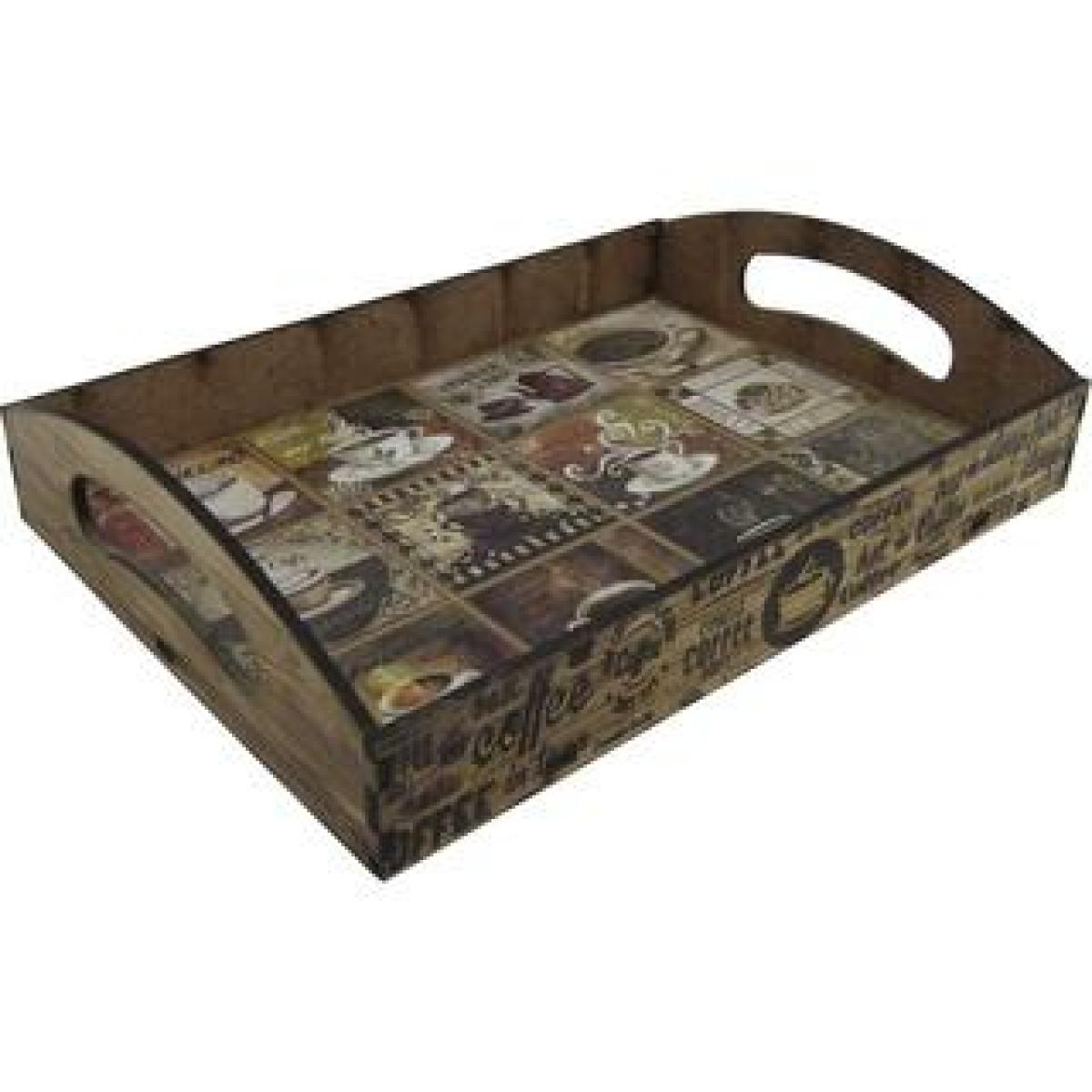 Bandeja Decoração Coffee PP 20x14x5 Mdf
