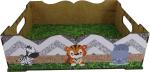 Bandeja e 3 Potes Bebê Decoração Safari Mdf