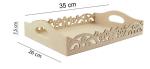 BANDEJA MARGARIDA ALCA 6MM MED 35X26X7,5CM MDF CRÚ