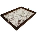 Bandeja MDF Decorado Alça Metal Café da Manhã e Decoração cantinho do café Bandeja MDF Decorado Alça Metal Café da Manhã e Decoração cantinho do café