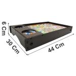 Bandeja Mesa De Café MDF Com Pés Para Café Da Manhã Na Cama Sofá Estampa Azulejo Colorido