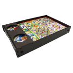 Bandeja Mesa De Café MDF Com Pés Para Café Da Manhã Na Cama Sofá Estampa Azulejo Colorido