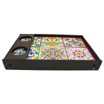 Bandeja Mesa De Café MDF Com Pés Para Café Da Manhã Na Cama Sofá Estampa Azulejo Colorido