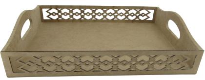 BANDEJA MOSAICO ALCA 6MM MED 35X26X7,5CM MDF CRÚ