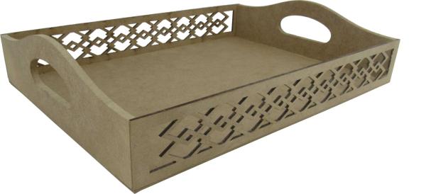 BANDEJA MOSAICO ALCA 6MM PEQ 29X20,5X7,5CM MDF CRÚ
