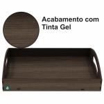 Bandeja Pequena MDF 20x14x5 cm com Pintura Amadeirada Marrom Decoração Rústica e Funcional