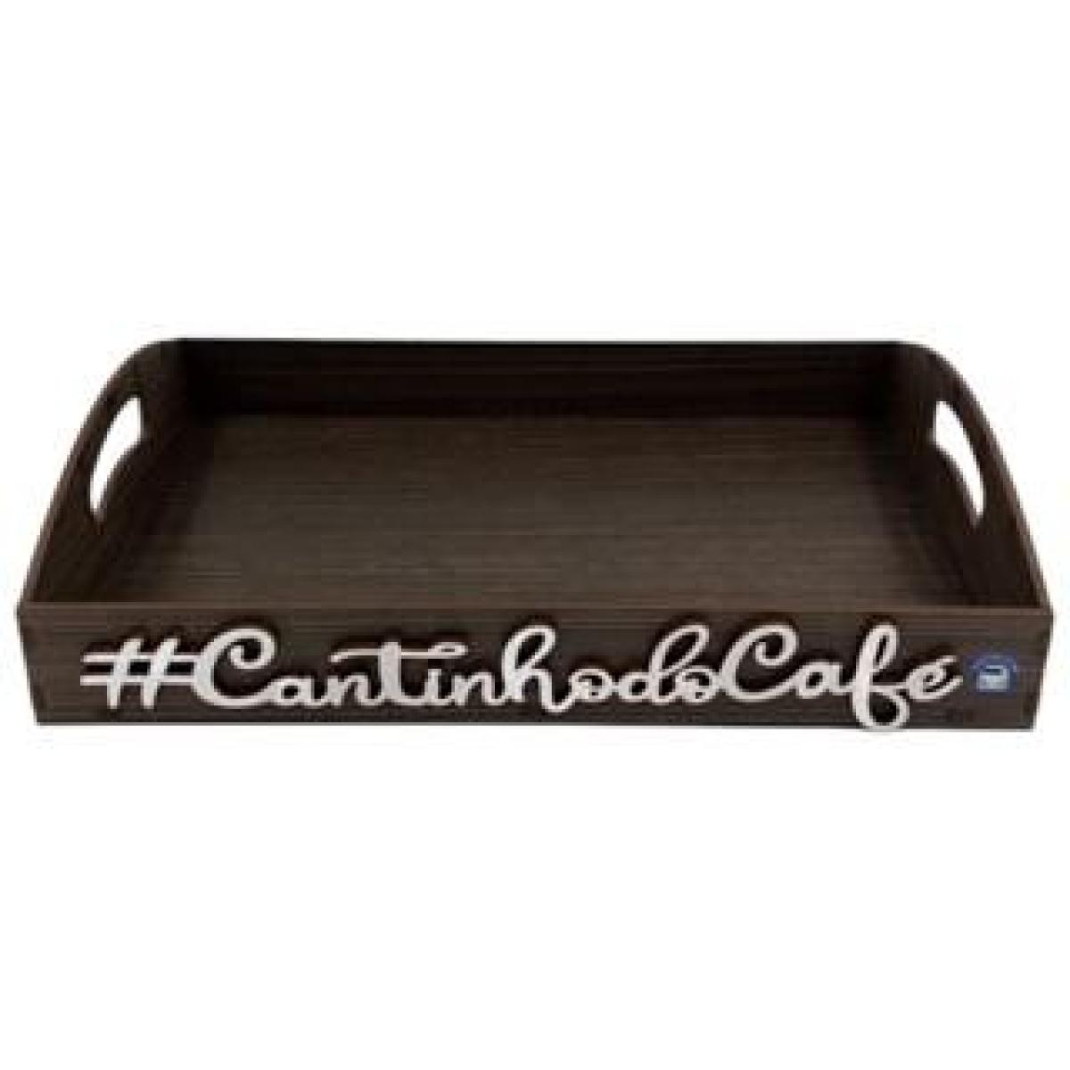 BANDEJA PINTADA CANTINHO DO CAFE ALCA 20X14X4,5CM