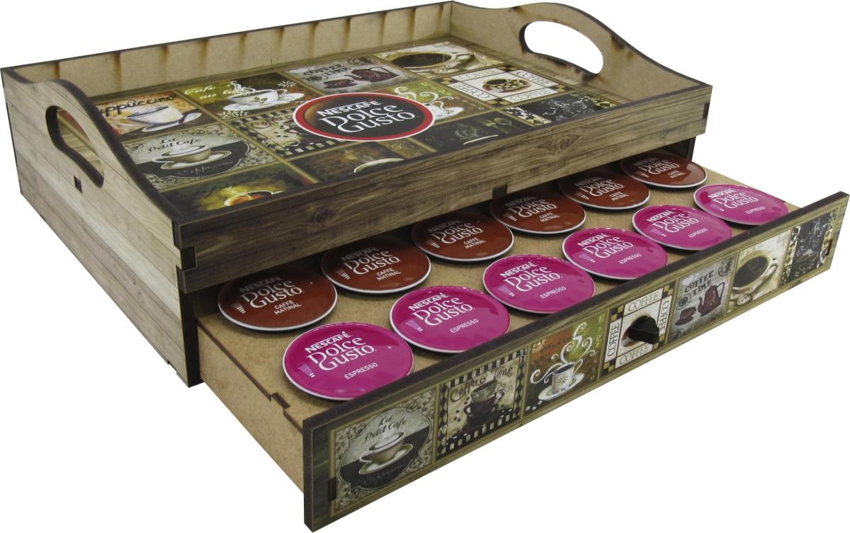 Bandeja Adesivada Porta Cápsulas Dolce Gusto Mdf