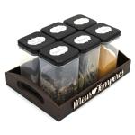 Bandeja  porta tempero  pintado 20X14X4CM C/06 potes  Bandeja  porta tempero  pintado 20X14X4CM C/06 potes