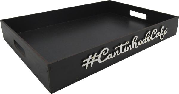 BANDEJA RETA CANTINHO DO CAFÉ  43,5X31,5X6CM