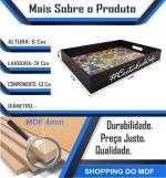 BANDEJA RETA AZULEJO CANTINHO DO CAFÉ  43,5X31,5X6CM