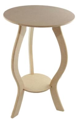 Banqueta redonda 44cm mdf