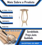 Banqueta Redonda  70 Cm Mdf