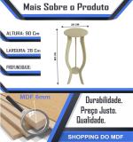 Banqueta Redonda  90 cm Mdf