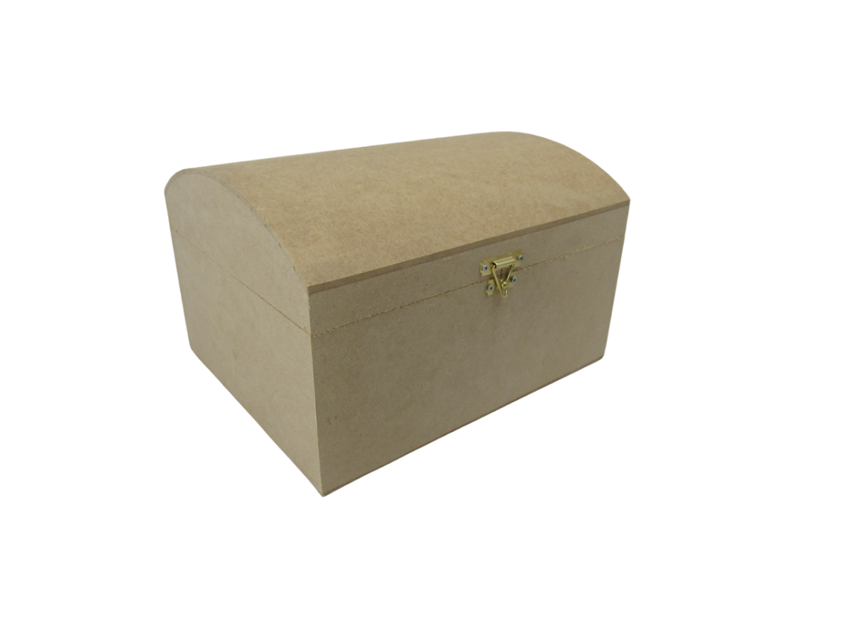 Baú 6mm Pequeno 17X12X10cm Mdf Crú.