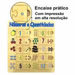Brinquedos Educativo Infantil Número e quantidades em MDF - Quebra Cabeça Pedagógico de Encaixe