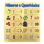 Brinquedos Educativo Infantil Número e quantidades em MDF - Quebra Cabeça Pedagógico de Encaixe