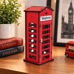 Cabine Telefônica Decorativa Pequena em MDF 15x6,5x6,5 cm - Decoração Criativa e Charmosa
