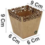 Cachepot Vazo Arabesco em MDF Cru