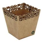 Cachepot Vazo Arabesco em MDF Cru